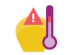 Icon displaying a thermometer.
