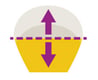 Icon displaying two spheres with arrows.